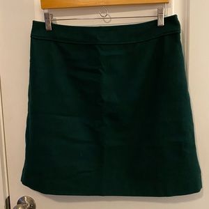 Emerald Green Wool Blend J.Crew Factory Mini Skirt